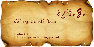 Őry Zenóbia névjegykártya